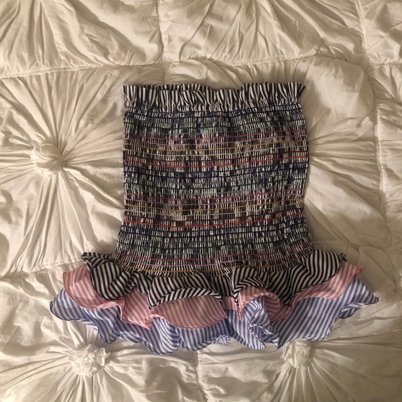 Multi Color Ruffle Flare Skirt - Picture 4 of 4